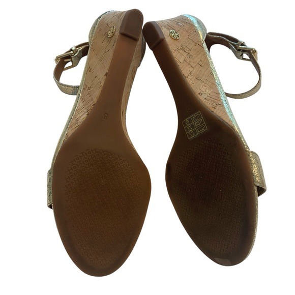 Tory Burch Metallic Gold Sandals - Picture 2 of 6